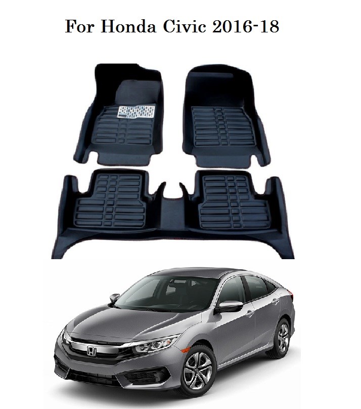 5D Floor Mats for Honda Civic 2016-2022