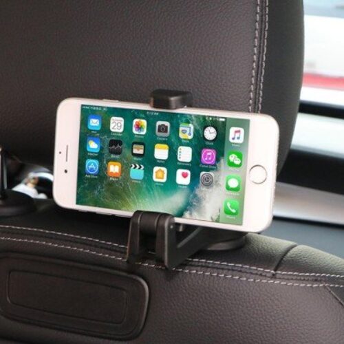 Backseat Moblile and Bag holder- Black