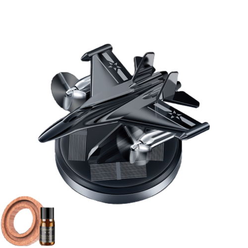 Fighter Plane Solar Perfume for Car Black