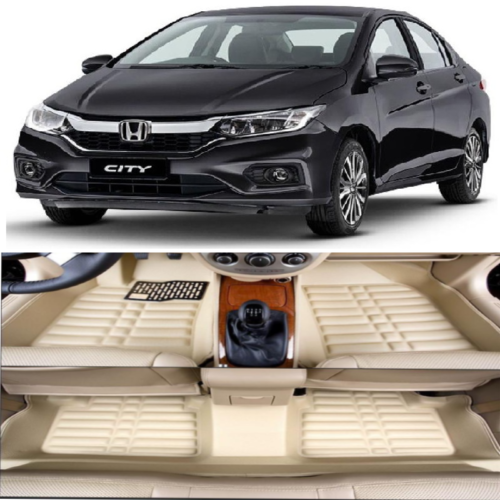 5D Floor Mats for Honda City 2022 Beige