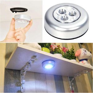 Round Shape Touch Switch Click Lamp 3 LED